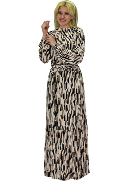 Kadın Empirme Çizğili Elbise BGL-ST03515 fırsatları