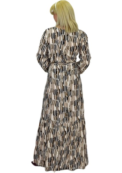 Kadın Empirme Çizğili Elbise BGL-ST03515 indirimleri