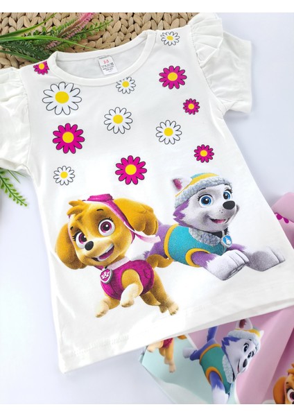 Kız Çocuk Pembe Etek Tişort Şapka Üçlü Takım Baskılı fiyatları