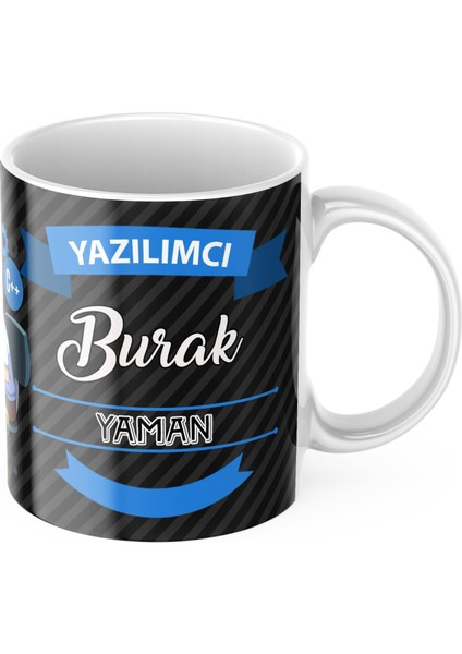 Kişiye Özel Meslek Tasarım Yazılımcı Isim Yazılı Baskılı Kupa Bardak