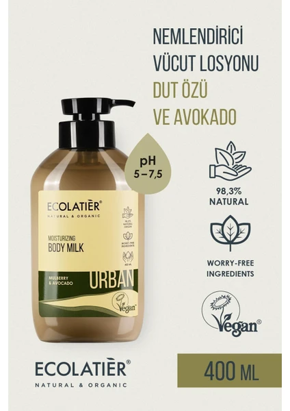 Nemlendirici Vücut Losyonu Dut ve Avokado Besleyici Yenileyici, 400 ml/ Moisturizing Body Milk