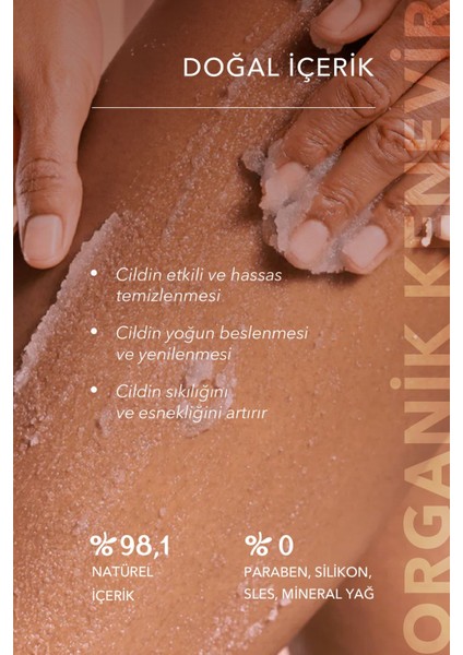 Selülit Karşıtı Vücut Peeling Organik Kenevir, Selülit Önleyici, Besleyici ve Sıkılaştırıcı 300 G /body Scrub Firming