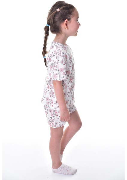 Pamuk Interlok Kumaş Kısa Kollu Şortlu Kız Çocuk Pijama Takımı fırsatları