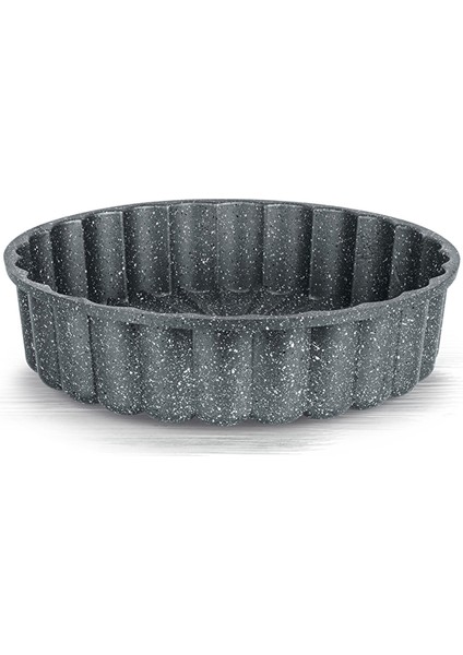 Granit Döküm Tart Kalıbı 26 cm Gri