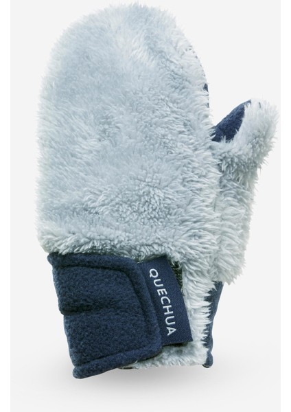 Çocuk Polar Tek Parmaklı Outdoor Eldiven - Gri - 18 Ay / 4 Yaş - SH100 Beden: 3-4 Yaş