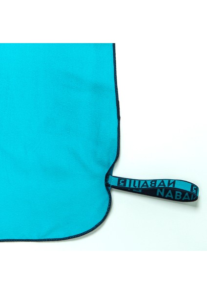 Çift Taraflı Mikrofiber Havlu - L Boy - Mavi / Yeşil - 80 x 130 cm fırsatları