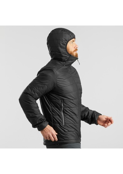 Erkek Outdoor Trekking Kapüşonlu Şişme Mont - Sentetik / Haki - MT100 -5°c Beden: M fiyatları