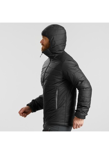 Erkek Outdoor Trekking Kapüşonlu Şişme Mont - Sentetik / Haki - MT100 -5°c Beden: M modelleri