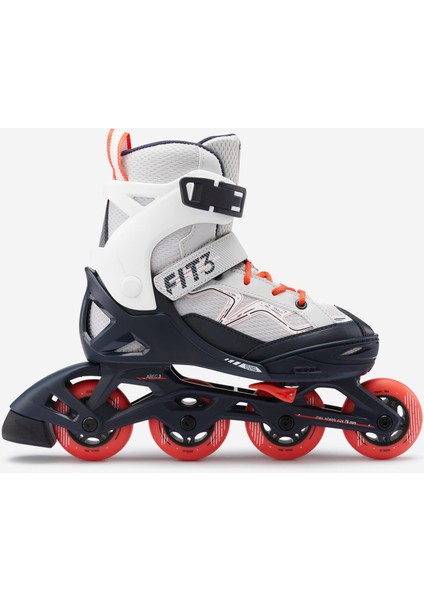 Çocuk Fitness Pateni - Gri / Kırmızı - Fıt3 Beden: 32/35