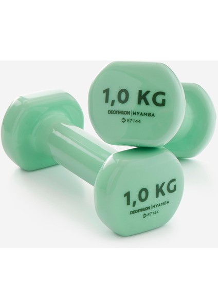 1 kg Demir Dambıl - 2 Adet - Yeşil - Fitness Hafif Antrenman