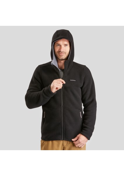 Erkek Sıcak Tutan Outdoor Polar Kışlık Mont/kar Montu - Siyah - SH500 Beden: M