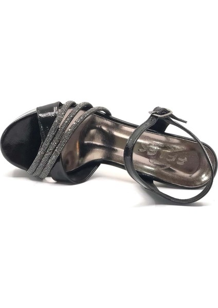 Feles Çapraz 13 cm Yüksek Platform Topuklu Taşlı Kadın Abiye Ayakkabı indirimleri