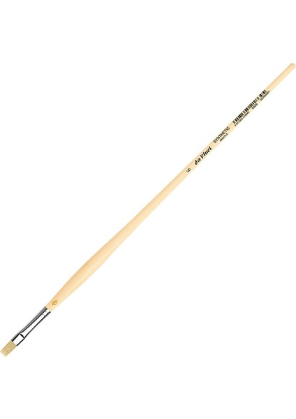 Sentetik Düz Uçlu Akrilik Boya ve Yağlı Boya Fırçası Seri 8329 No 6