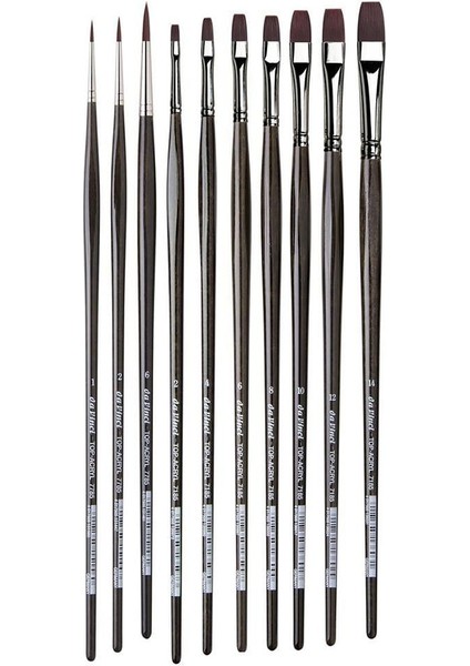 Top Acryl Metal Kutulu Akrilik ve Yağlı Boya Fırça Seti Seri 5405