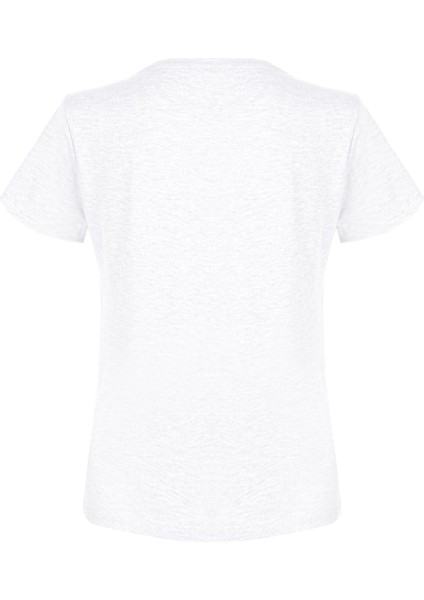 Yuvarlak Yaka Düz Beyaz Erkek T-Shirt DZN8702 fiyatları