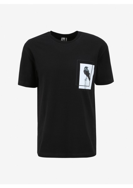 Gmg Fırenze Bisiklet Yaka Siyah Erkek T-Shirt GU24MSS03011