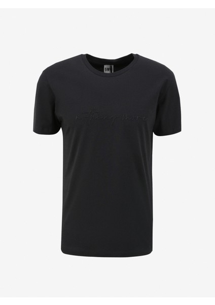 Gmg Fırenze Bisiklet Yaka Siyah Erkek T-Shirt GU24MSS03022
