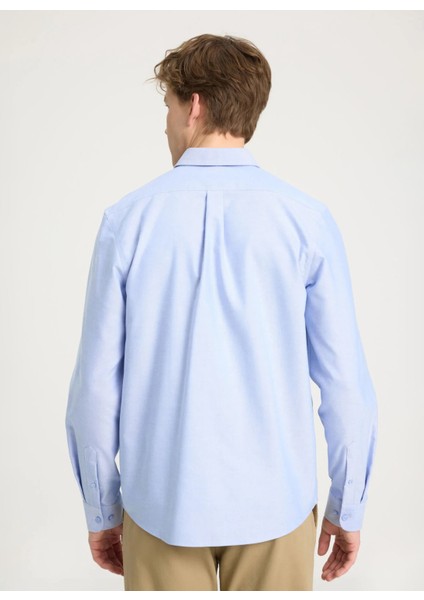 Regular Fit Mavi Erkek Gömlek W241631400 Uzun Kollu Gömlek fırsatları
