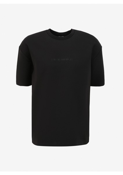 Gmg Fırenze Bisiklet Yaka Siyah Erkek T-Shirt GU24MSS03016