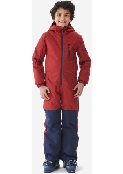Çocuk Kayak Tulumu - Bordo / Lacivert - 100 Beden: 10 Yaş