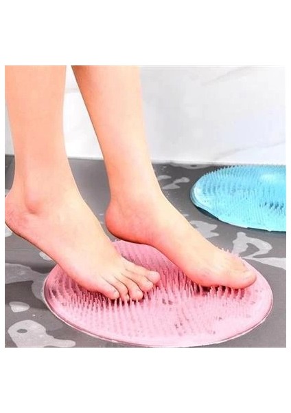 Silikon Fırçalı Banyo Masaj Matı ve Ayaklar Için Topuk Masaj Paspası