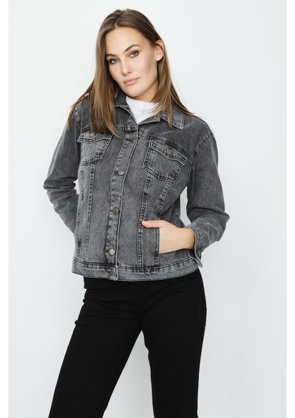 Kadın Oversize Denim Ceket