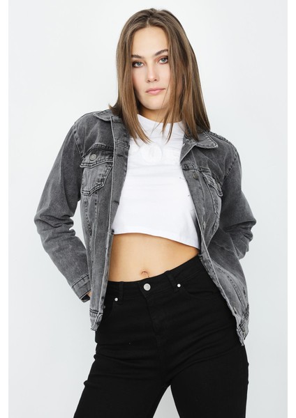 Kadın Oversize Denim Ceket