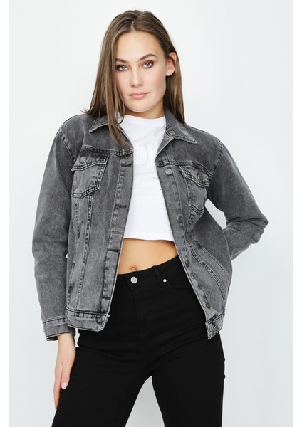 Kadın Oversize Denim Ceket