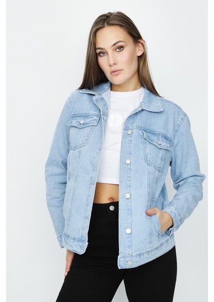 Kadın Oversize Denim Ceket