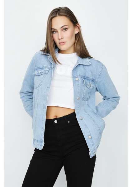 Kadın Oversize Denim Ceket