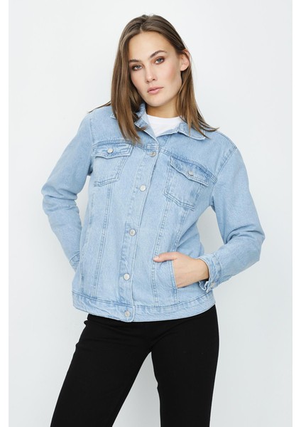 Kadın Oversize Denim Ceket