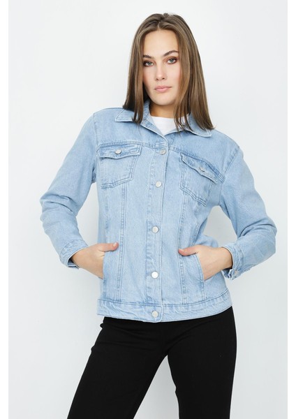Kadın Oversize Denim Ceket