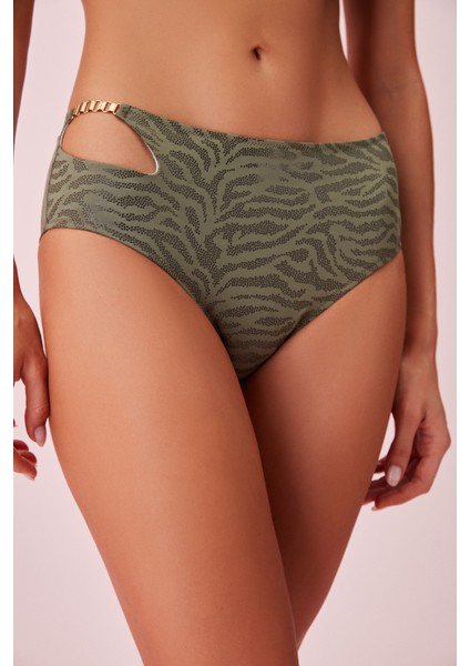 Detaylı Baskılı Bikini Alt