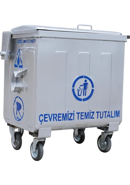 400 Litre Galvaniz Çöp Konteyneri