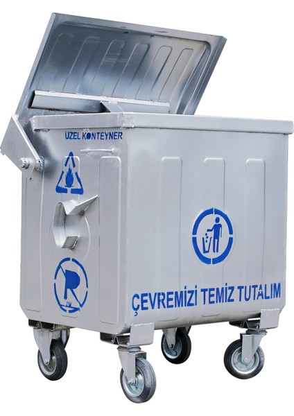 400 Litre Galvaniz Çöp Konteyneri