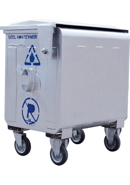 400 Litre Sıcak Daldırma Galvaniz Çöp Konteyneri