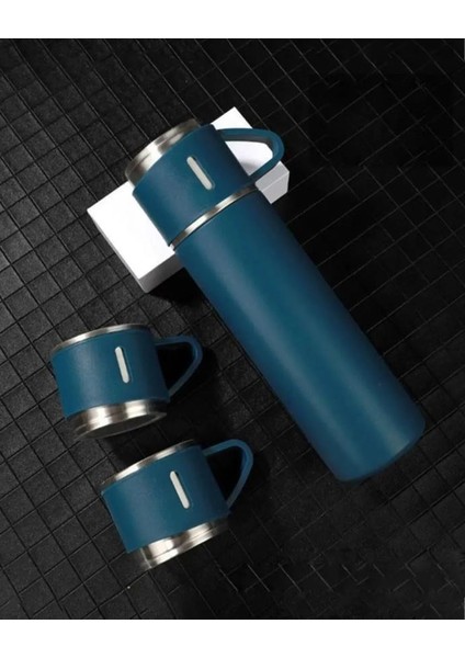 Kamp Termosu - Termos Seti - 500 ml - 3 Adet Bardak
