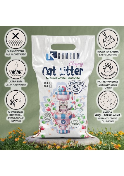 Cat Litter Doğal Organik Naturel Bentonit Kedi Kumu 20 L - 15 KG fiyatları