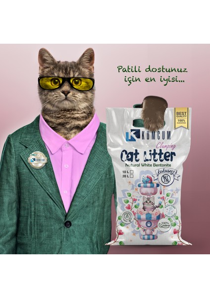 Cat Litter Doğal Organik Naturel Bentonit Kedi Kumu 20 L - 15 KG modelleri