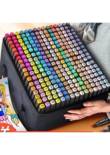 Haitun Hywell Çift Uçlu 60 Renk Marker Kalem - Çok Renkli (Yurt Dışından)