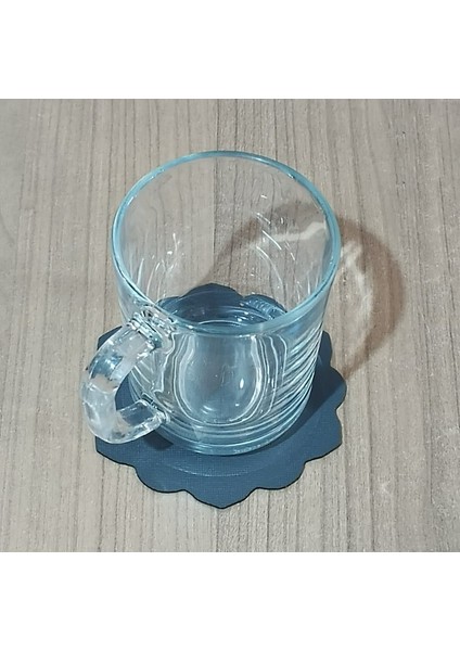 6 Adet Antrasit Yumru Motifli Suni Deri Bardak Altlığı Kaydırmaz, Su Emmez 1.2 mm Kalınlık fırsatları