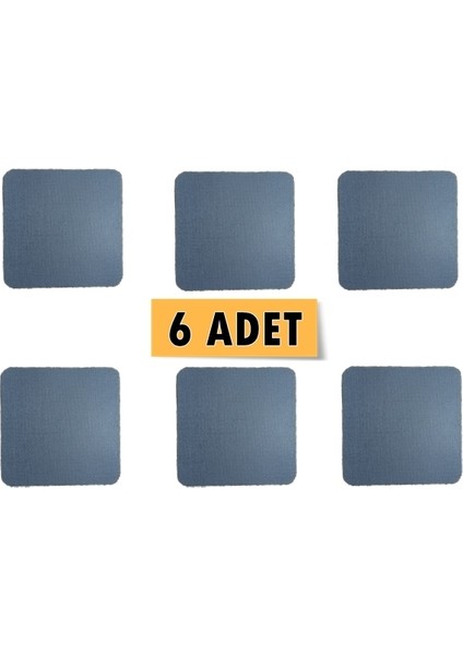 6 Adet Antrasit Kare Suni Deri Bardak Altlığı Kaydırmaz, Su Emmez 1.2 mm Kalınlık modelleri