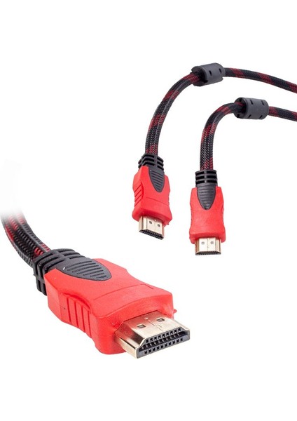 Ayt Fully G-507A 1.5 Metre HDMI Kablosu Örgülü Gold Uçlu Pc Bilgisayar Uydu Görüntü Kablosu