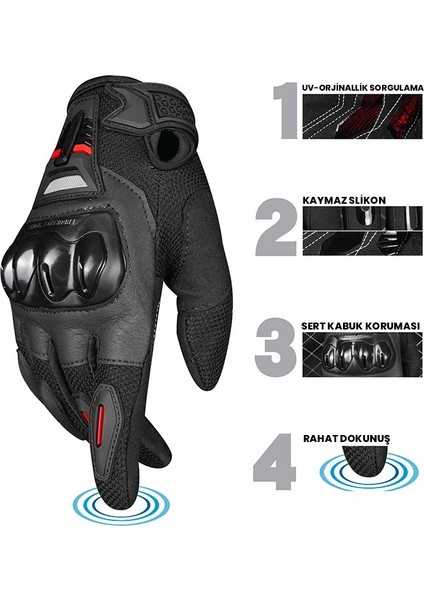 MG07 Kırmızı Yazlık Motosiklet Eldiveni fiyatları