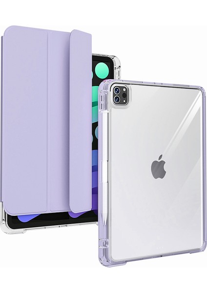Apple iPad Pro 13 2024 Kılıf Smart Kapağı Sürgülü Ayrılabilen Sliding Tablet Kılıfı