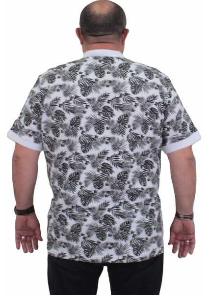 Erkek Büyük Beden Polo Yaka Tişört Hawai 24455 Beyaz fiyatları