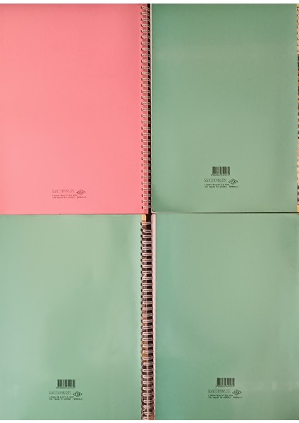 120 Yaprak Çizgili A4 Spiralli Karton Kapak Defter