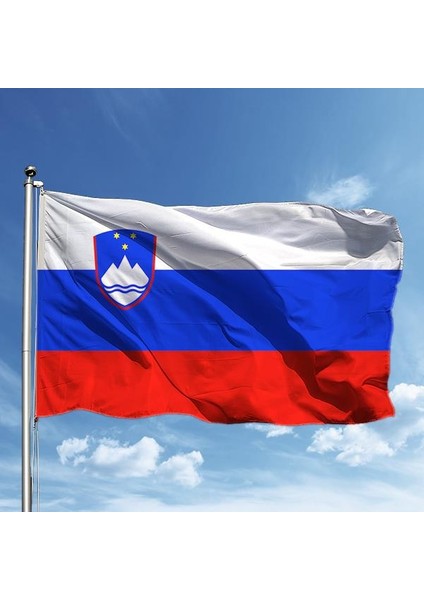 Slovenya Bayrağı Raşel Kumaş Dijital Baskı 800 x 1200