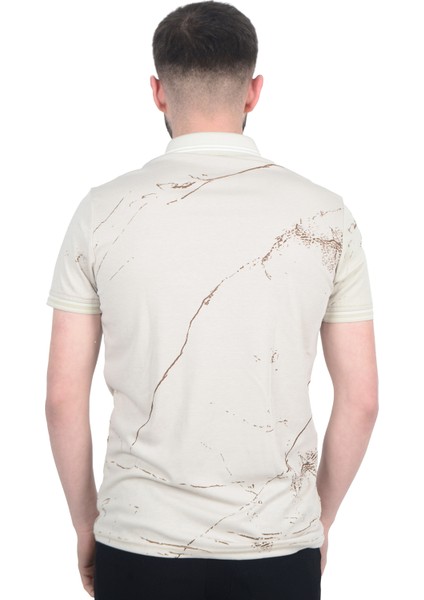 Cengiz Inler Baskı Desenli Erkek Polo Yaka T-Shirt