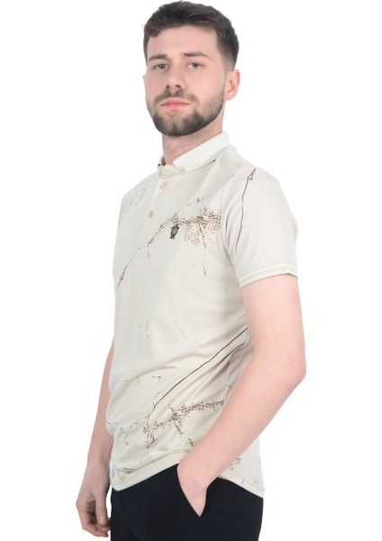 Cengiz Inler Baskı Desenli Erkek Polo Yaka T-Shirt modelleri